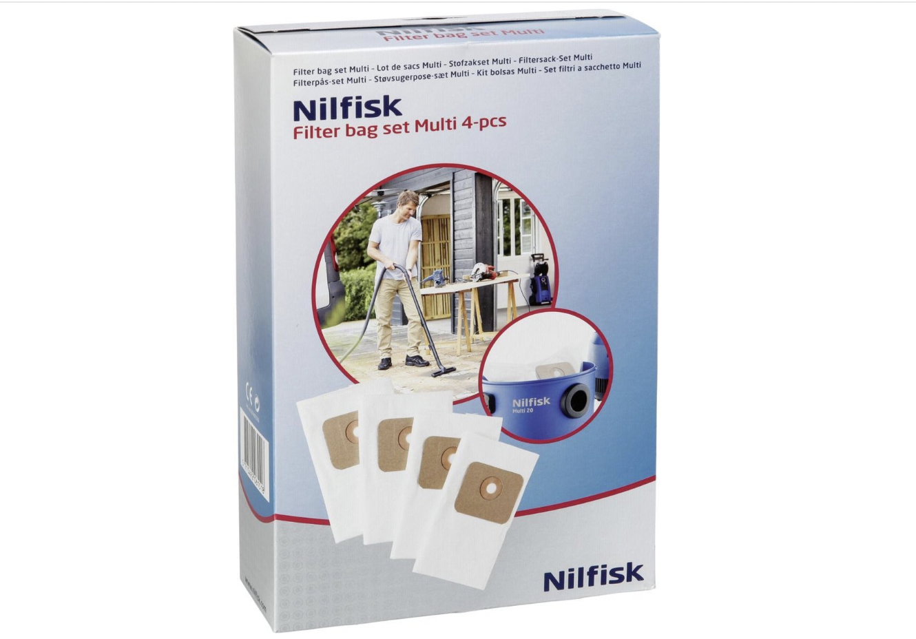 Nilfisk Multi II Dust Bag Fleece 22L/30L 4pcs