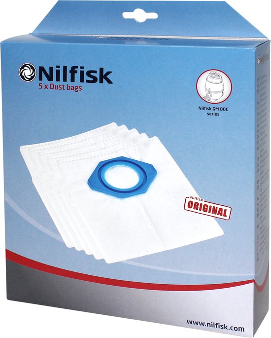 Nilfisk Dust Bags Fleece GM80 5PCS