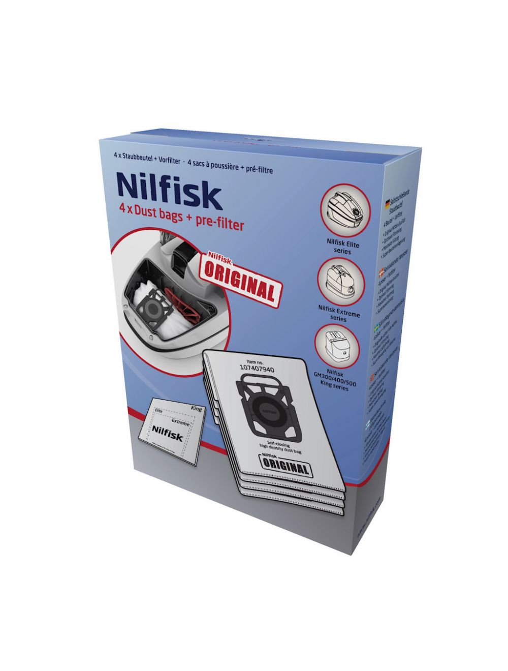 Nilfisk Elite, Extreme Dust Bags (4pc)